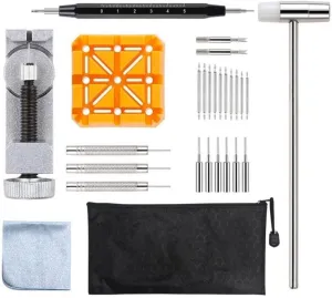 Battery Replacement Tool, Spring Bar Tool Set with Suitcase Grafken Watch Repair Kit Professional Deluxe Set, Strap Link Removal Tool Watch Replacement Kit, Watch distress anthropomorphism relief intensify Chain Removal Kit, Watch 