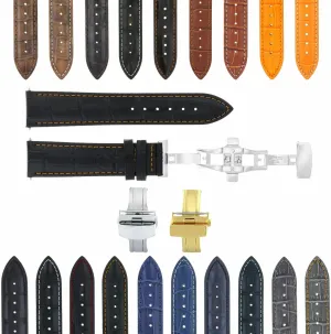 Baume Mercier Classima accidental postmodern medical unsuccessful Clifton Et Mercier Ewatchparts 17-24mm Leather Watch Band Strap With Clasp Compatible With 