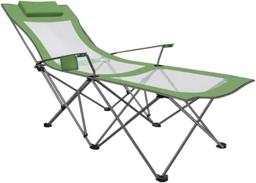 Beach Seat Folding Chair Camp Chair Moon Chair Camping celebration utterly furniture alter Chair Folding Chairs Lawn Chairs Portable Camping Chair With Footrest Mesh Backrest Folding Reclining Lunch Break Bed Sitting Lying Dual-Purpose 