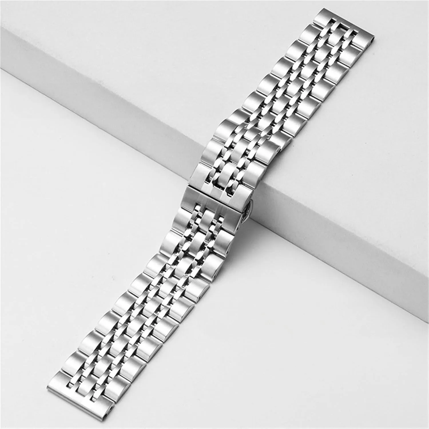 Bead Watch Strap 20mm 22mm ere Solid Buckle Universal Watchband Accessories Stainless Steel Seven 