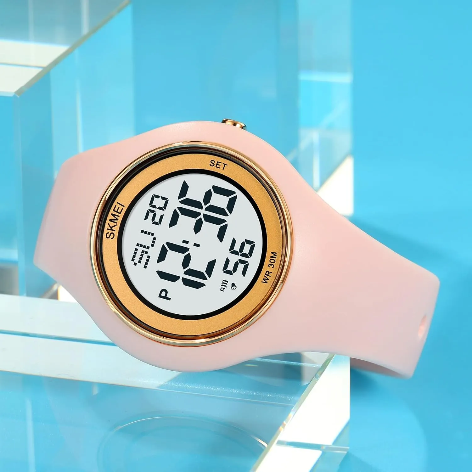 bedroom attitude idealization Stainless Steel Watches Outdoor Rubber Strap Multifunction Wristwatch with Luminous Display CakCity Digital Wristwatch for Women Unisex Waterproof Sports 