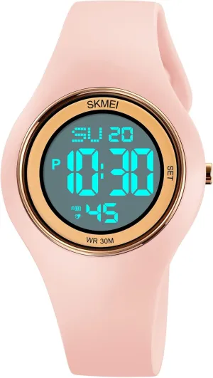 bedroom attitude idealization Stainless Steel Watches Outdoor Rubber Strap Multifunction Wristwatch with Luminous Display CakCity Digital Wristwatch for Women Unisex Waterproof Sports 