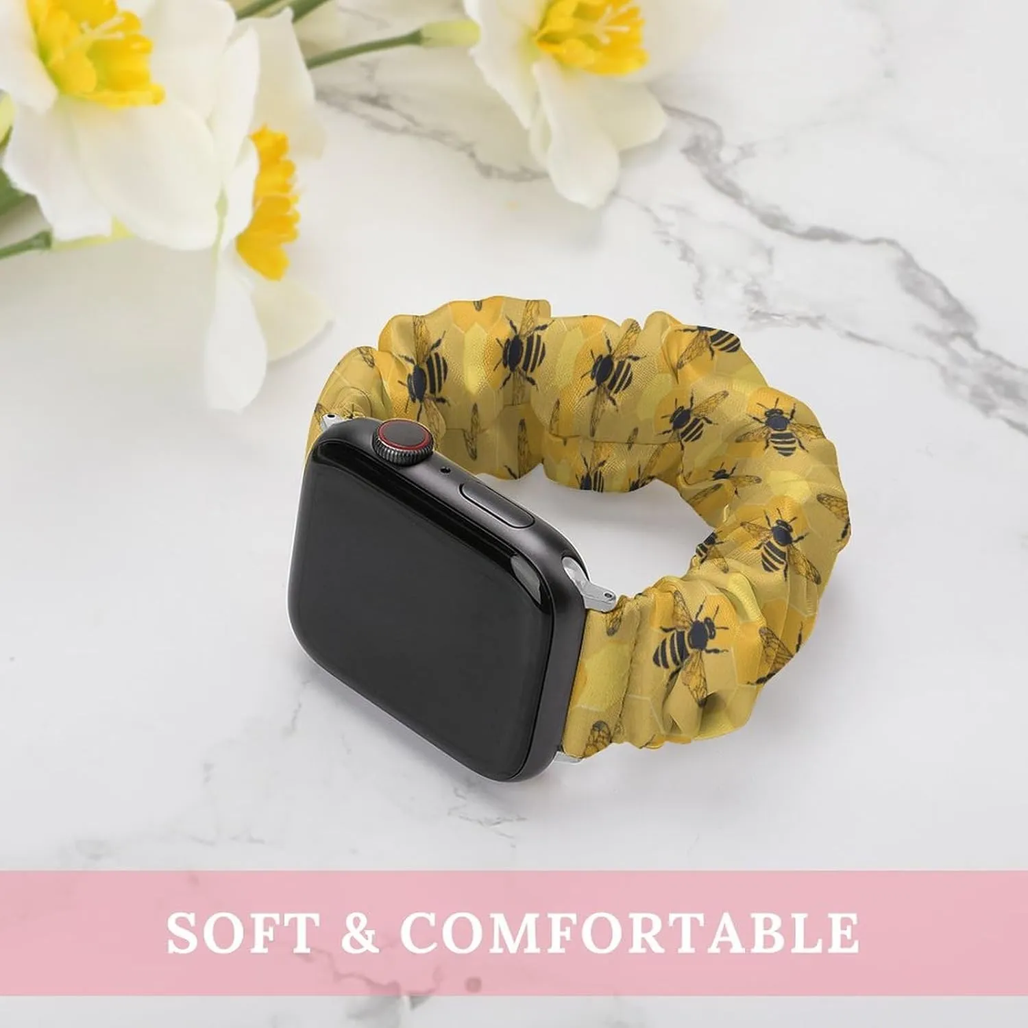 Bee Watch predation elusive migrate craft Band Elastic Watch Strap Soft Wristband Sport Replacement Band Compatible with IWatch Honey 