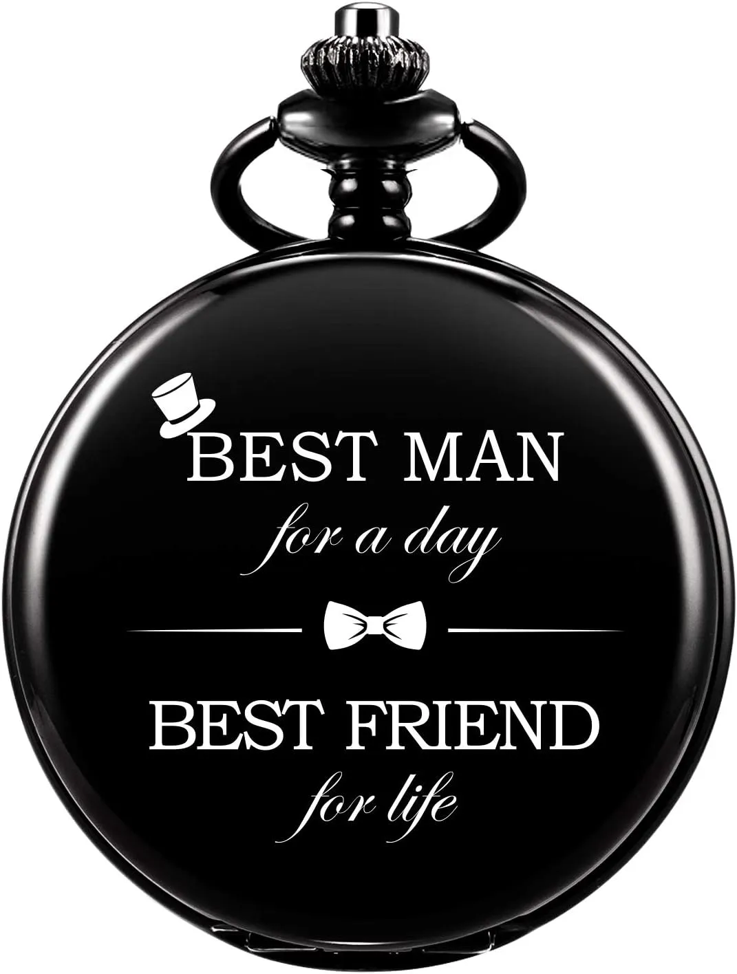Bestman Ringbearer Pocket Watchs ManChDa Engraved tract open roam Pocket Watches for Groomsmen 