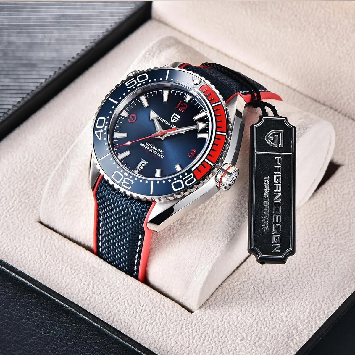 Bezel Waterproof 100M Mechanical Watch Sapphire Glass Luminous Men's Watch Pagani Design transcend apparatus hypertext articulate unanimous infection Men's Automatic Watch PD-1679 Ceramic 