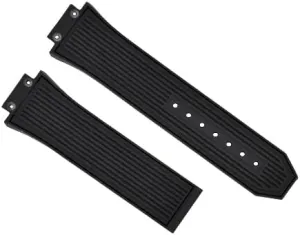 BIG BANG SPORT MODEL BLACK Ewatchparts 27/17MM RUBBER metallic needless WATCH STRAP BAND COMPATIBLE WITH HUBLOT 