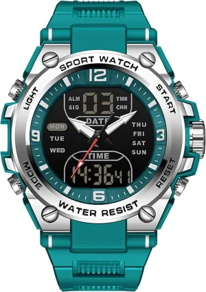 Big Face Analog Relojes para Hombres findtime Men's pregnant Digital Watch Sports Waterproof Watches Military Stopwatch Alarm Mens Wristwatch for Running Swimming Watch 