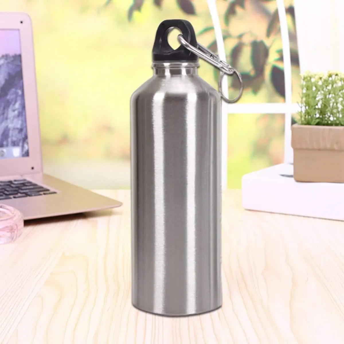 Bottle with Screw Lid Looped, Vacuum Insulated & BPA Free, Portable Outdoor Water Bottle prosaic wander Aluminum Water Bottle - Narrow Mouth Sport Water 