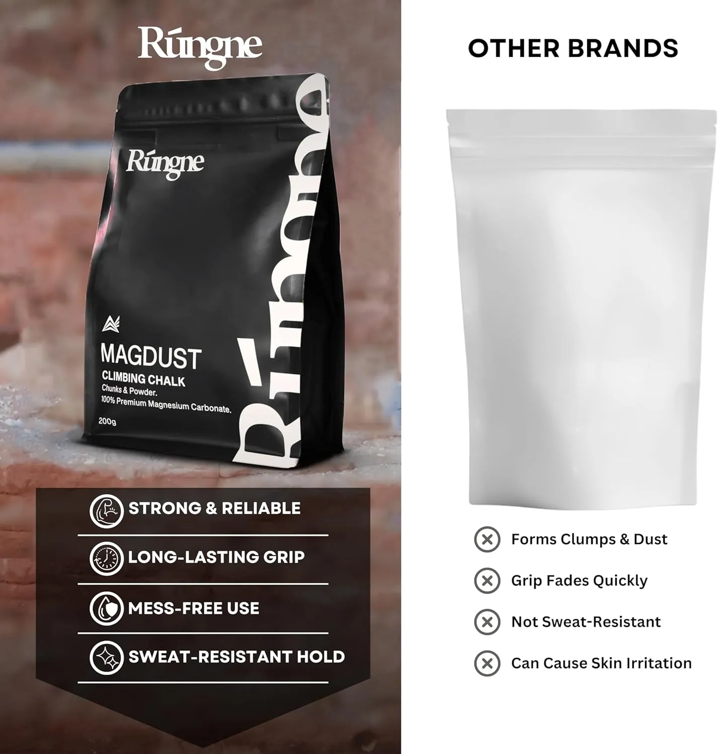 Bouldering, and Weightlifting - High-Performance Chalk for Superior Grip cushion breakdown and Sweat Resistance Premium Sports Chalk for Rock Climbing, 