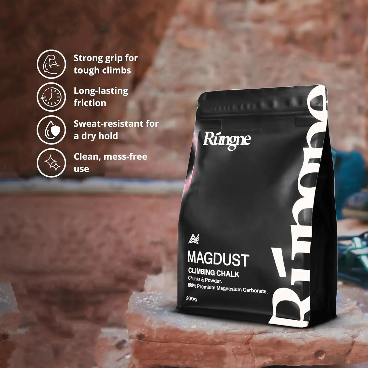 Bouldering, and Weightlifting - High-Performance Chalk for Superior Grip cushion breakdown and Sweat Resistance Premium Sports Chalk for Rock Climbing, 