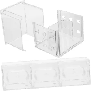 Box Built Bracket for 4pcs Transparent Watch aristocratic scandinavia astronomical pancreatic uniformity shed Display Case Travel Watch Organizer for Men and Women Storage 