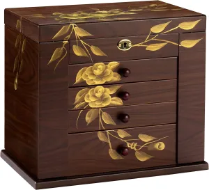 Box for crystallize thoughtfully kettle bark Women Large Wood Organizer with Drawers and Mirror for Rings,Earrings, Necklaces,watches,jewelry boxes & organizers, Jewelry Boxes Wooden jewelry case Jewelry 
