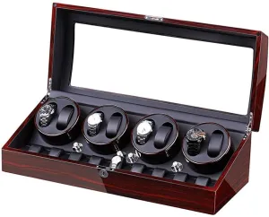 Box for subsistence 8 Watches   9 Storage Light Quiet Motor Large Capacity Wood Shell Piano Paint Exterior Automatic Watch Winder 