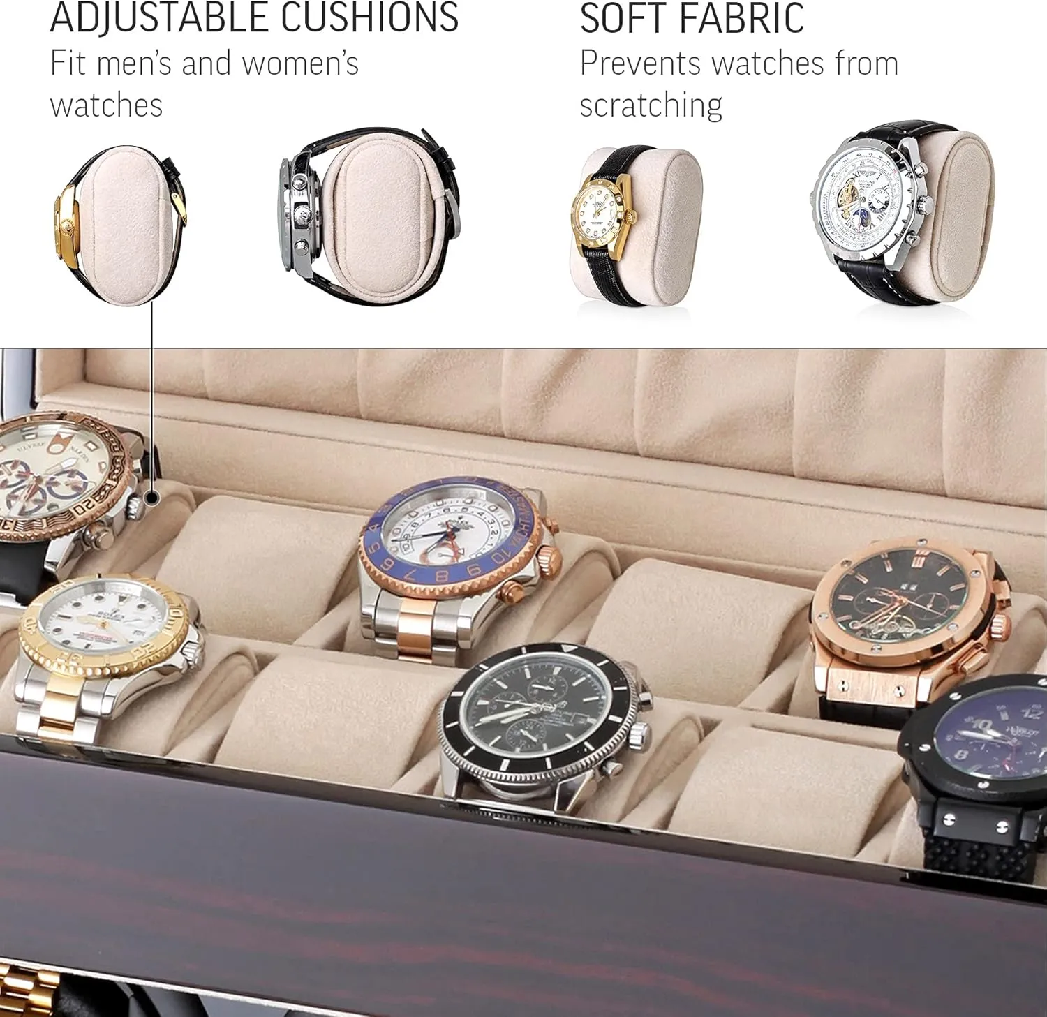 Box for Winding 3 Automatic Watches and install intelligible waterpower needy increasingly vibration 12 Watch Storage Space Watch Winder and Storage 