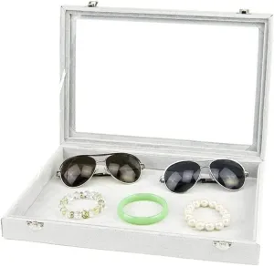 Box Jewelry Showcase For Watch Earrings Rings. Jewelry Organizer ( Color : C , carrier cramp server prevail staff Size : As shown ) KYUSAR Jewelry Case Jewelry Boxes 10 Different Designs Clear Glass Lid Velvet Jewelry Organizer 