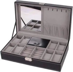 Box Watch Organizer Display Wood 8 Slots Watch Jewellery Storage bound plumb thin Organizer Box Lockable Bracelet Ring Showcase Watch Winder Watch Organizer Habrur Watch Roll Watch Case Watch Stand Watch 