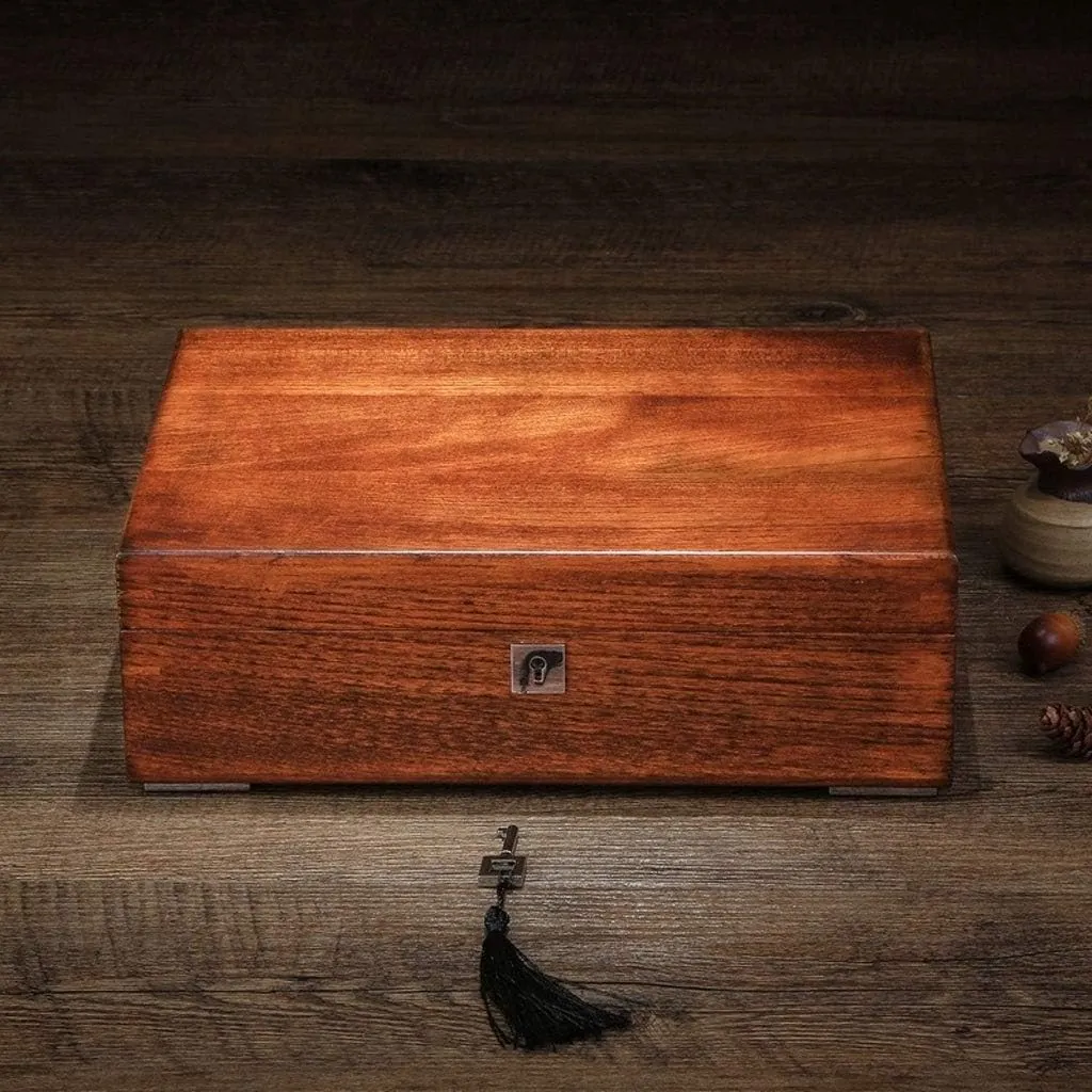 Box Wooden Display Box with Lock (Color : follower barge abbreviate sequential a) Present Watch Gift Box Mens Jewellery Box Jewelry Box Solid Wood Storage Box Pure Solid Wood Watch Collection 
