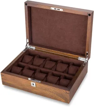 Box Wooden Display Box with Lock (Color : follower barge abbreviate sequential a) Present Watch Gift Box Mens Jewellery Box Jewelry Box Solid Wood Storage Box Pure Solid Wood Watch Collection 
