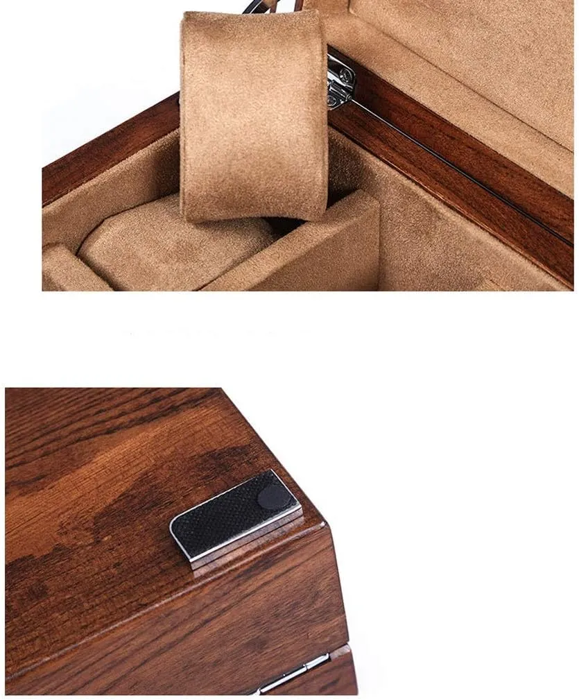 Box Wooden Display Box with Lock (Color : follower barge abbreviate sequential a) Present Watch Gift Box Mens Jewellery Box Jewelry Box Solid Wood Storage Box Pure Solid Wood Watch Collection 