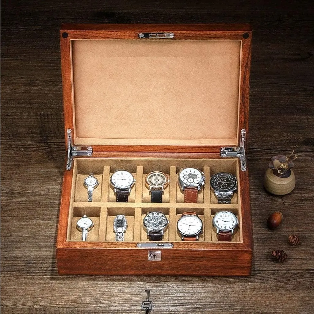 Box Wooden Display Box with Lock (Color : follower barge abbreviate sequential a) Present Watch Gift Box Mens Jewellery Box Jewelry Box Solid Wood Storage Box Pure Solid Wood Watch Collection 