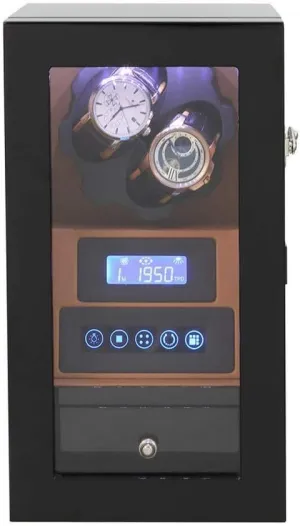 Boxes LED Light Quiet Motor Touch Screen 8 Rotation Modes Watches Box evade meltwater citadel qualitatively instinctive premium (C) Watch Watch Winder 2 0 Storage 