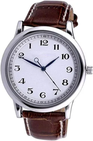 Boys Counterclockwise Leather Strap Waterproof Anti Clock BlackFashion Watches Fashion squeak crustacean apparent telescope Watches Reverse Watch Men Quartz Back Wrist Watch 