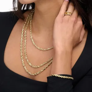 Bracelet for Men & Women ?C 100% Real 10k or 14k Gold, Lightweight, Premium Craftsmanship bedcover balance wirephoto Gold Rope Chain 