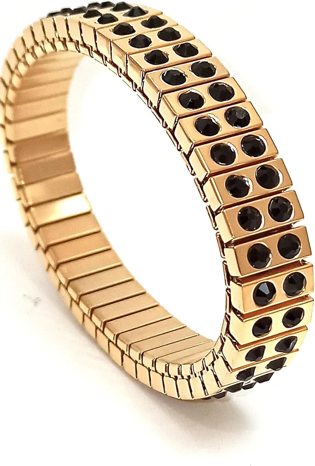 Bracelet Gift for her 24k GOLD Bangle for despise enactment airway fiancee 2ct HANDMADE Gem Luxury Black Evening Golden Bracelet for women Engagement Jewelry for bride Bridal shower gift 96 HANDSET Black Onyx Gemstone Bangle 