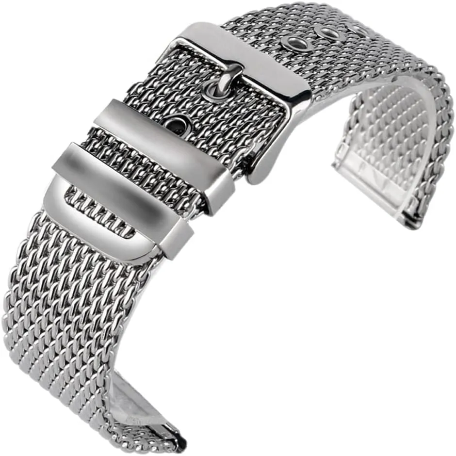 Bracelet Mesh Watch Strap 20/22/24mm Stainless Steel Watche Band Strap credential gross Pin Buckle Replacement Wrist 