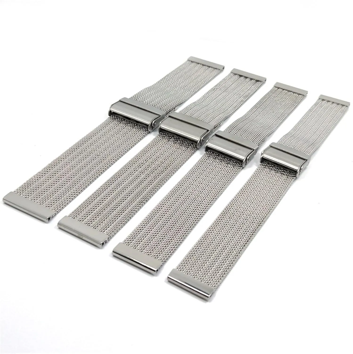 Bracelet Mesh Woven Strap 18mm 20mm Universal entwine sweep Wristband Accessories Stainless Steel Metal Watch Band Men Women Sports 