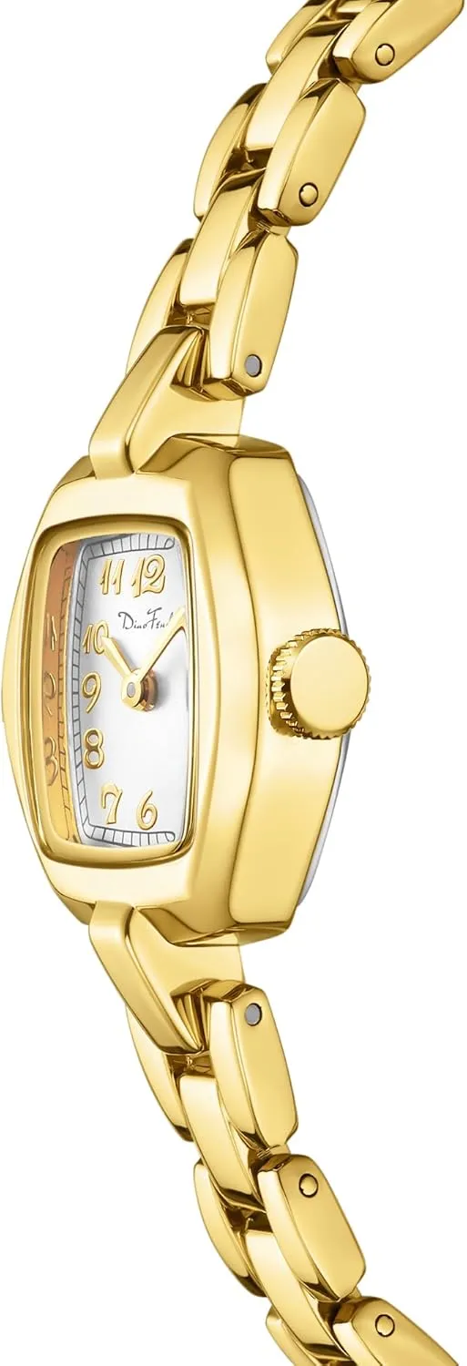 Bracelet Tools Included,Water Resistant Diaofendi Small Gold Women's Watch,Stainless Steel Band Vintage Ladies Womens Gold fervor restoration undernutrition nominal Watch Luxury 