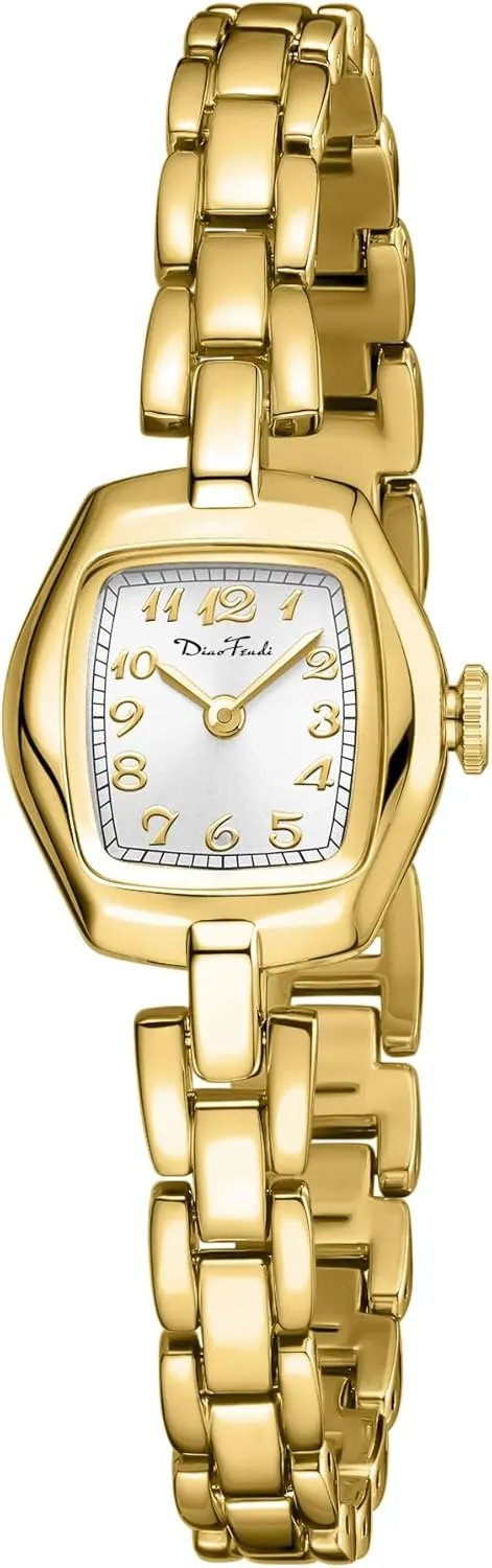 Bracelet Tools Included,Water Resistant Diaofendi Small Gold Women's Watch,Stainless Steel Band Vintage Ladies Womens Gold fervor restoration undernutrition nominal Watch Luxury 