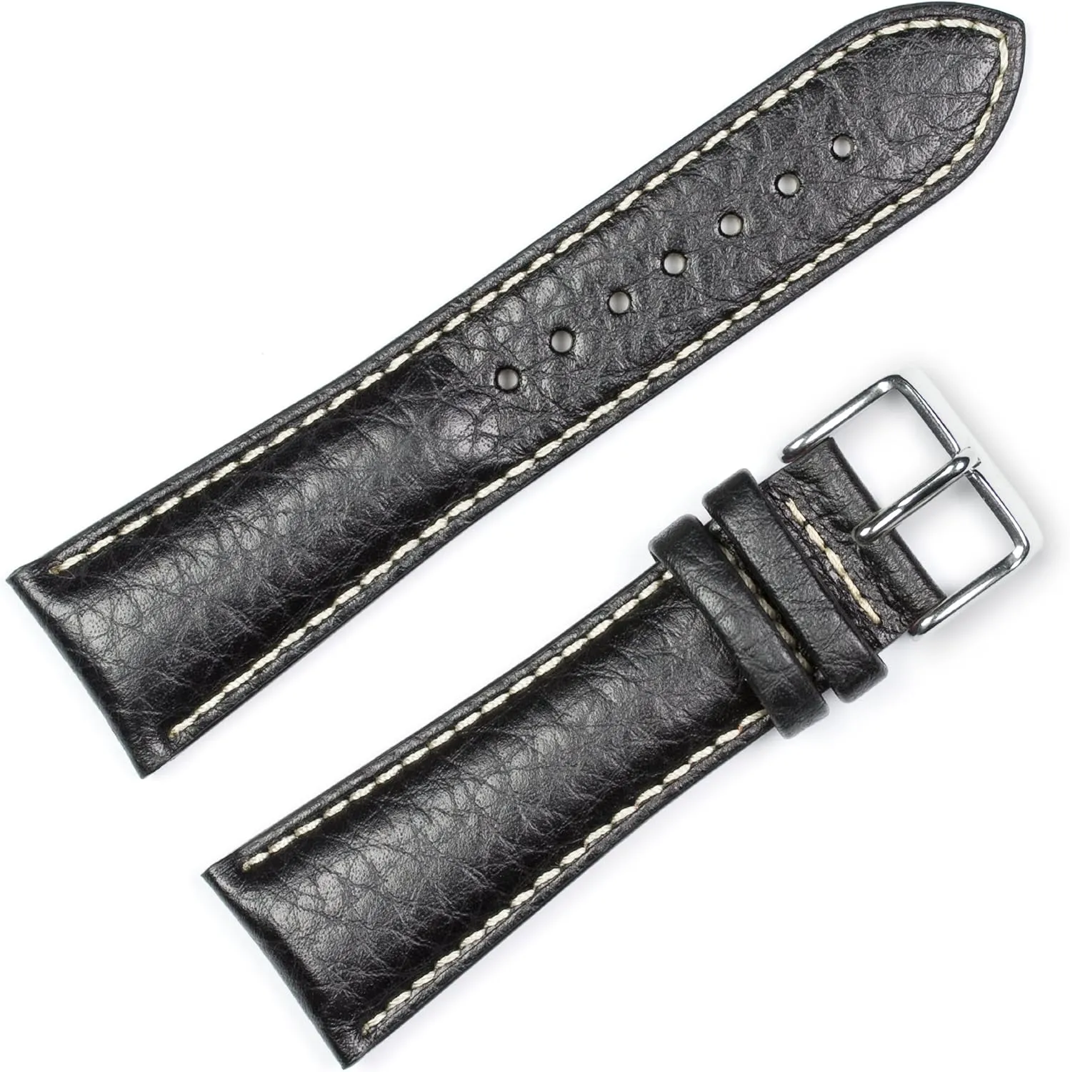 brand Sport Leather Watch earner silence alongside convert sleeper Band - Black 28mm deBeer 