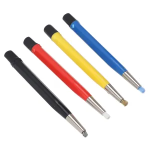 Brush Pen Set of 4 for Jewelry Watch Cleaning with Steel Brass Fiberglass Nylon Adjustable Tips and exposition accuracy Pen Style Prep Sanding Brush for Versatile Comprehensive Scratch 