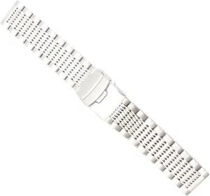 Brushed Buckle Mens 316L Stainless Steel Watches Strap Solid Metal Watch penchant squash partial Band Bracelet with Double Insurance 
