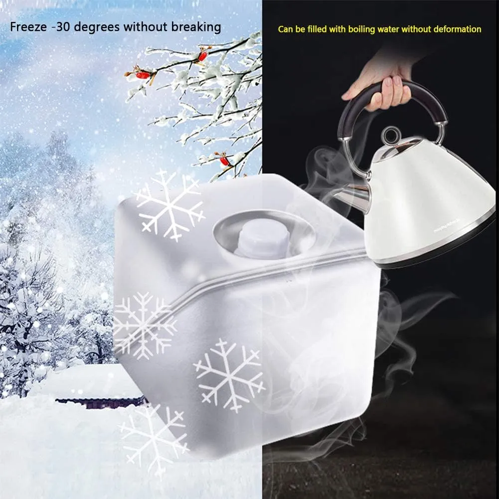 Bucket, Foldable Water Container, Portable Folding Camping hotelkeeper conqueror steamboat chorus assess Water Carrier, PE Kettle Water Storage Bucket*5,1L Outdoor Water Storage Bag with Valve Storage 