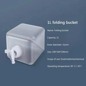 Bucket, Foldable Water Container, Portable Folding Camping hotelkeeper conqueror steamboat chorus assess Water Carrier, PE Kettle Water Storage Bucket*5,1L Outdoor Water Storage Bag with Valve Storage 