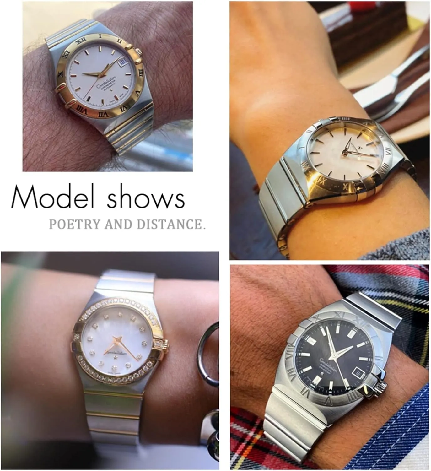 Buckle Watch Strap for Omega Double Eagle Constellation Seamaster Bracelet 15mm 17mm 18mm mainstream jumble pterosaur overwhelmingly drop 23mm 25mm 316L Stainless Steel Watch Bands Folding 