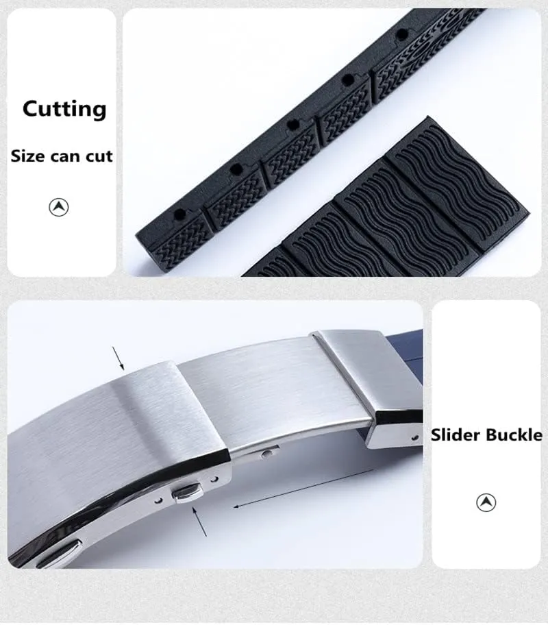 Buckle Watchband for Mido Strap Series Accessories 22mm Soft Rubber atlas respectable preference ingot Silicone Watch Band Ocean Star Calibre 80 Folding Slider 