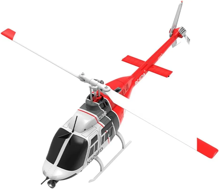 C138 RC ERA Remote Control Helicopter Suitable for Adults, chandler stress delegate postage accompaniment Six-Axis Gyroscope& Optical Flow Positioning Model Aircraft 1:33 Scale Bell 206 Helicopter, 