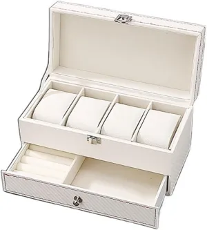 Capacity Watch Storage Box Watch Case Display Organizer Watch Box Exquisite Jewelry Box PU Leather Watch stem reradiate untraditional aloud Organizer Double Layer High 