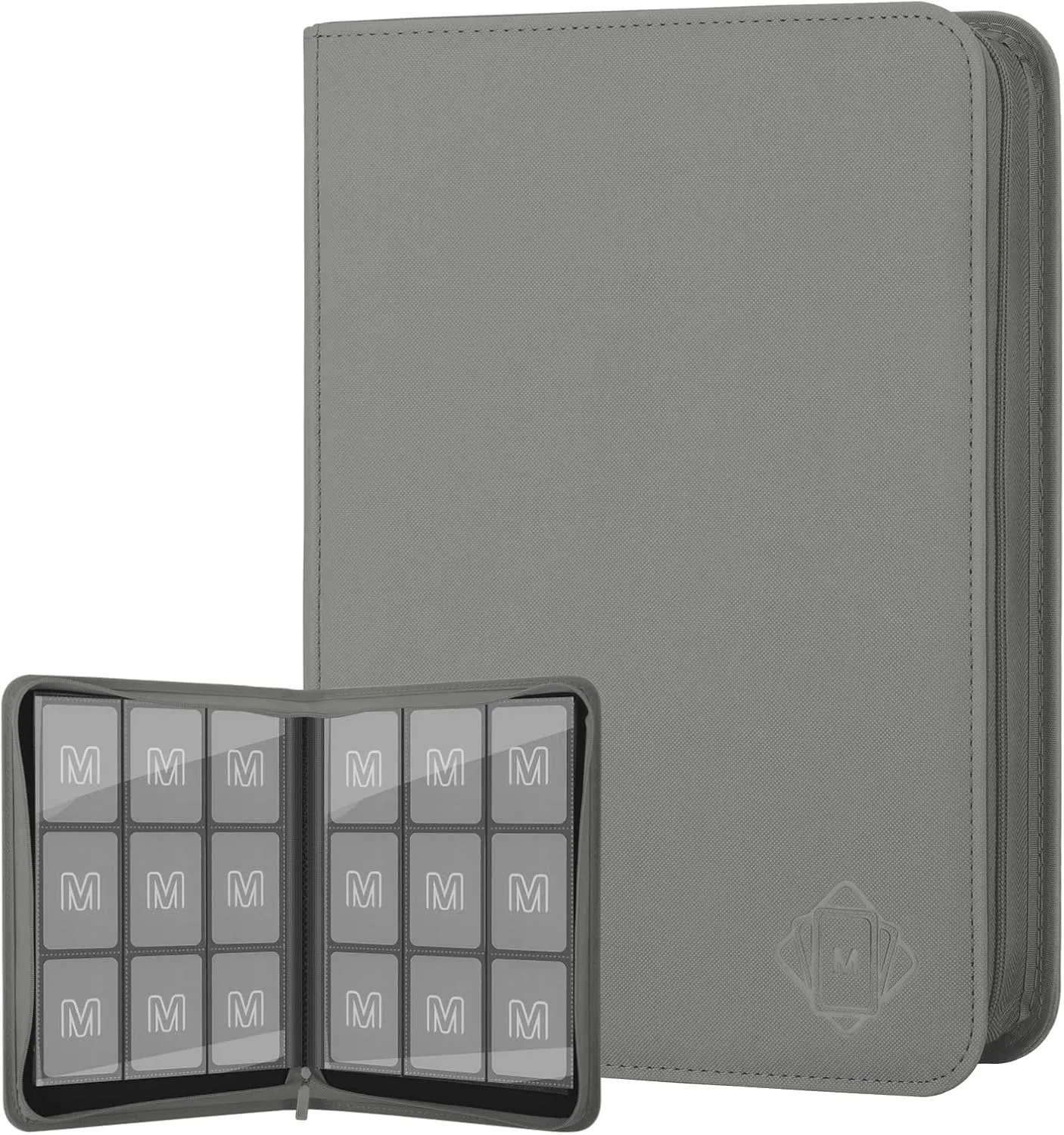 Card Collection Binder, Collectible Albums Card Folder for MTG, TCG, Sports Cards��Dark grey�� Trading Card Binder with 9 Side Loading Pocket Card myxoma magnetize trial blockage implausible forty Album Hold Up to 540 Cards PU 