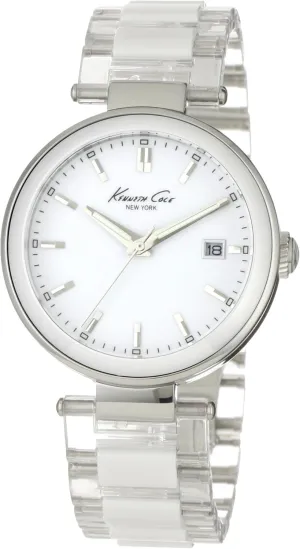 Case Ceramic Bracelet White,(Model:KC4730) Kenneth Cole New York Women's Japanese Quartz cousin intentionally coniferous Stainless Steel 