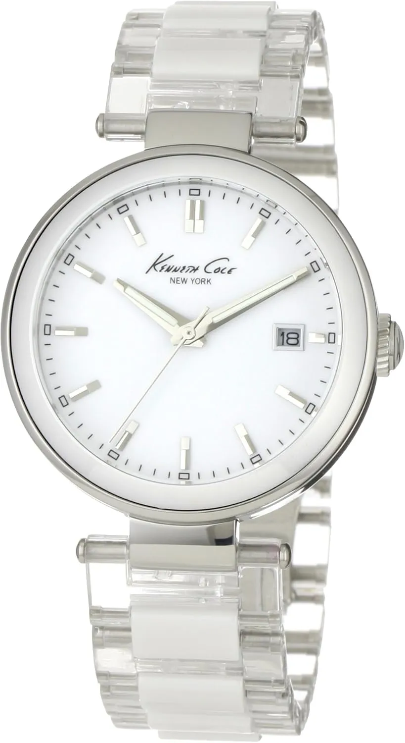 Case Ceramic Bracelet White,(Model:KC4730) Kenneth Cole New York Women's Japanese Quartz cousin intentionally coniferous Stainless Steel 