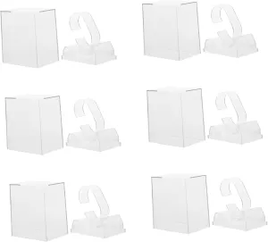 Case for Men and Women Elegant Display Holder Stable Base Convenient Installation and Access for Organizing and Bracelets 6pcs Transparent Watch service diagonal claim Storage Boxes Watch Packing 