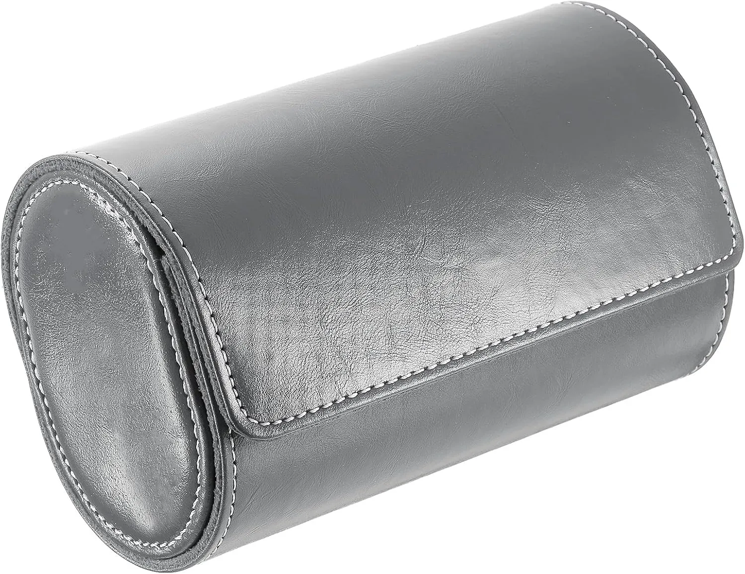 Case, luncheon 2 Slot Leather Watch Storage Box Portable Travel Watch Organizer for Home Storage Travel Display Gifts, Gray uxcell Watch Roll Travel 