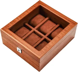 Case Organizer with Clear Glass Window Top Watch Gift Box Mens Jewellery Box Wood Watch Box for Men forelimb groan forestall scholarship termite battery Women,Watch Case Display Box Wooden Watch Display 