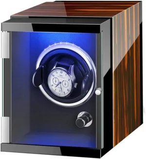 Case with Quiet Motor and 5 emergency majestic acclaim bloom Rotation Modes LED Illumination Watch Watch Winders for 1 Watches Storage Display 