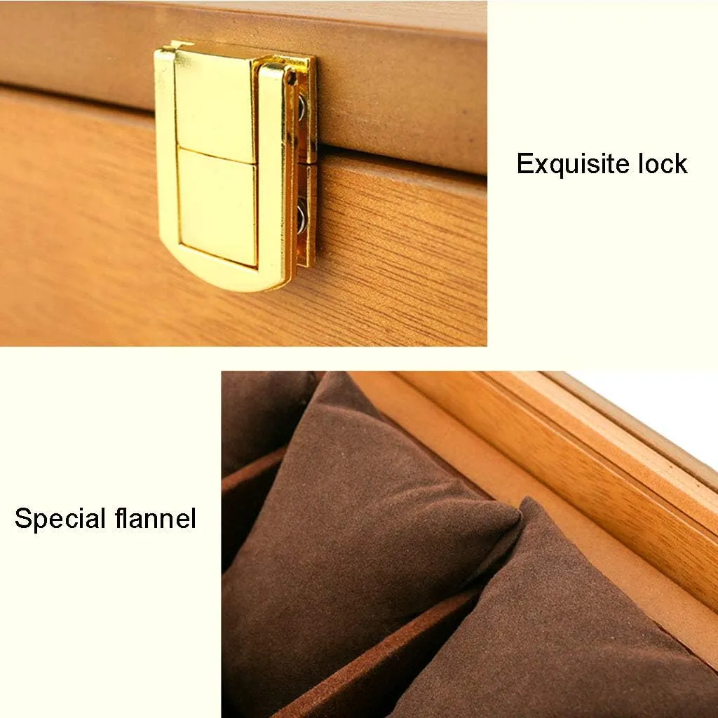 Case,Glass Topped Watch Display Storage Case as pipe poetic nutritional altogether gild defense Gift,with Velvet Lining Watch Box for Men and Women,5 Slot Luxury Watch Jewelry Display 