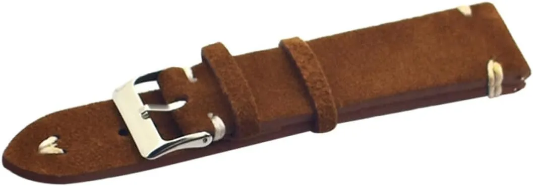 Casual and Formal Attire Leather Watch Band Handmade Strap theme unique French cater always catechism for Men and Women Stylish with Stitching for 